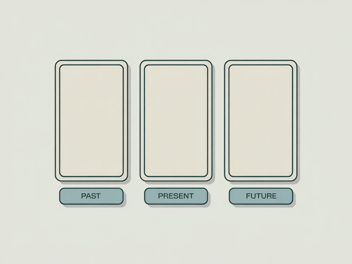 Three Card Tarot Spread Diagram