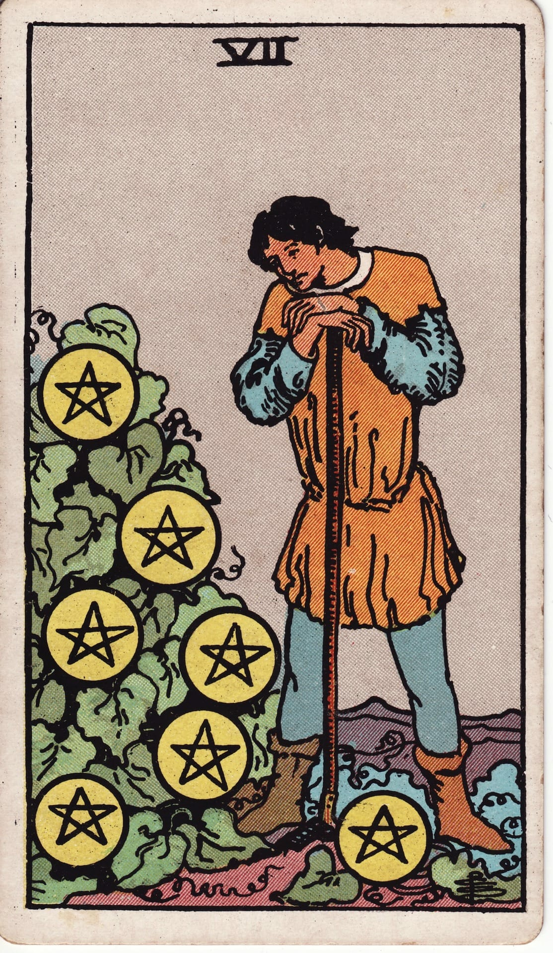 Seven of Pentacles card image